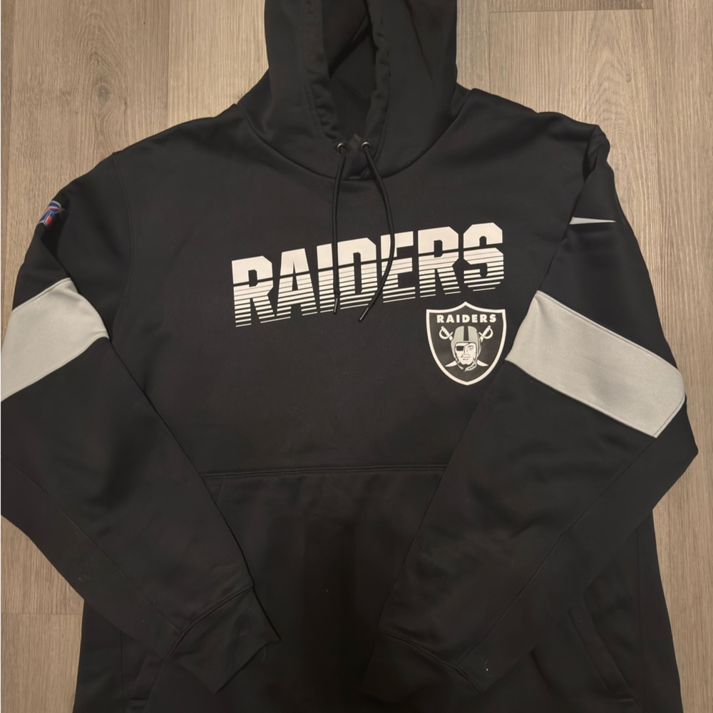 Oakland Raiders Nike Dri-FIT Charcoal Hoodie 2XL